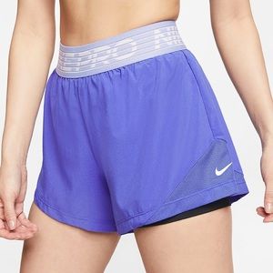 Nike Pro Flex 2-in-1 Women’s Training Athletic Shorts Violet XXL